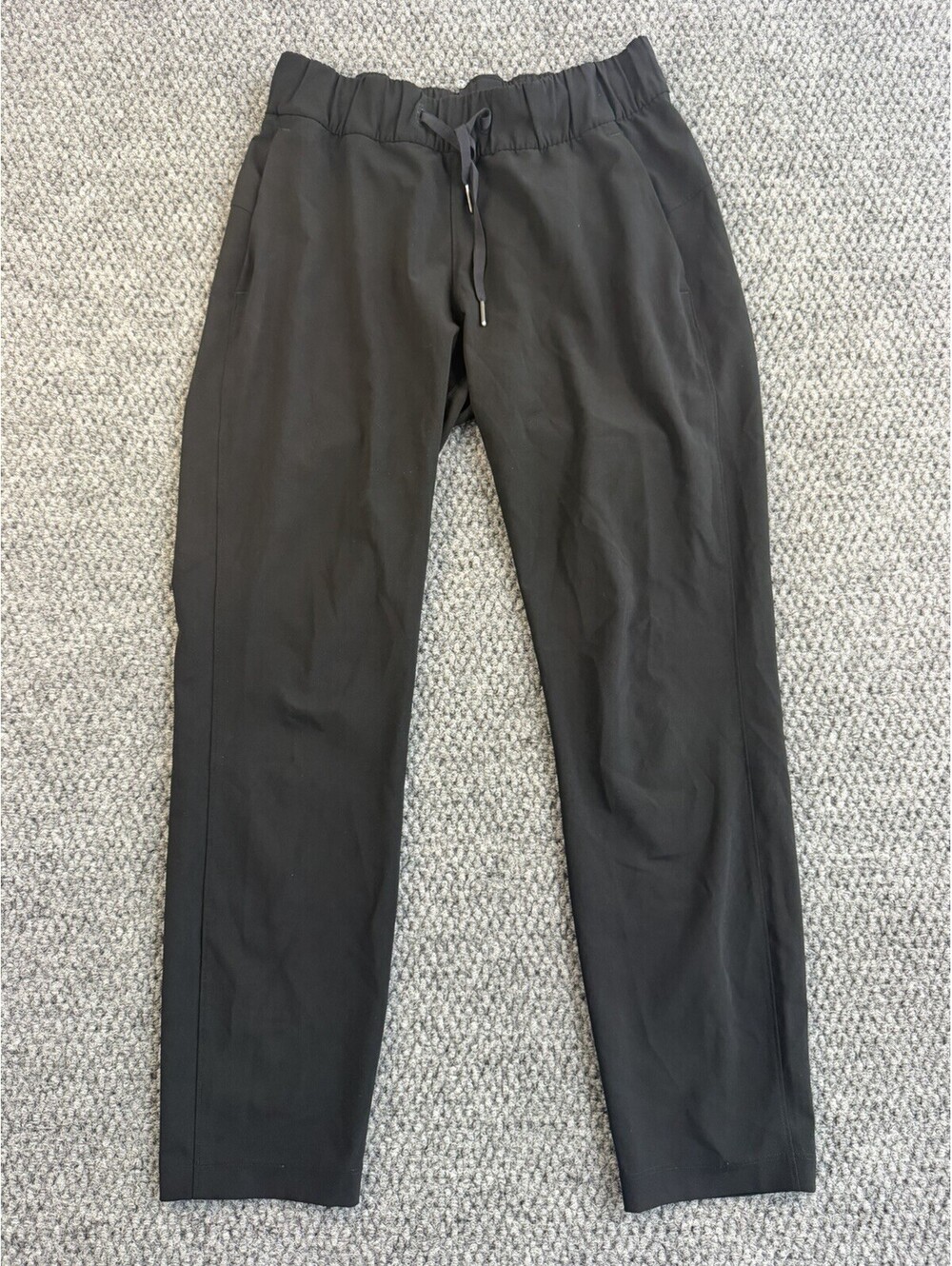 Lululemon Womens Size 4 Black Drawstring Pants Straight Leg